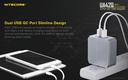 Battery Charger: Nitecore UA42Q, 2-Port Quick Charge USB Adapter, 36W