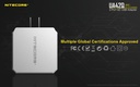 Battery Charger: Nitecore UA42Q, 2-Port Quick Charge USB Adapter, 36W