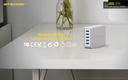 Battery Charger: Nitecore UA55, 5-Port USB Desktop Adapter, 50W
