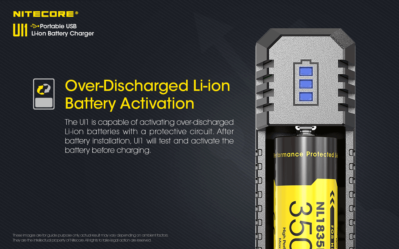 Battery Charger: Nitecore UI Portable USB Li-Ion, Max 1A