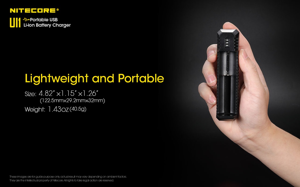 Battery Charger: Nitecore UI Portable USB Li-Ion, Max 1A