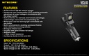 Battery Charger: Nitecore VCL10, Multifunctional Vehicle Gadget: Vehicle charger, Glass Breaker, Emergency Light, Warning Light