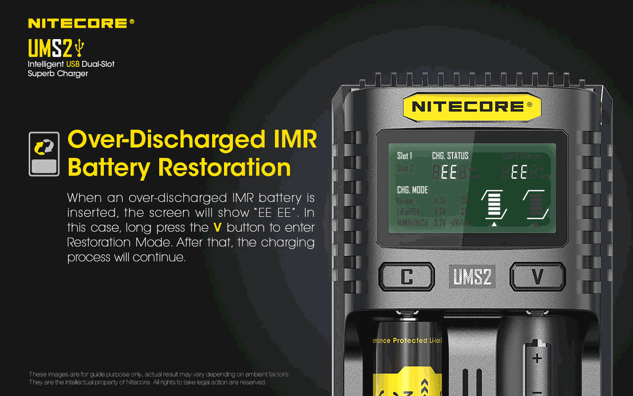 Battery Charger: Nitecore UMS2, Intelligent USB Superb Charger