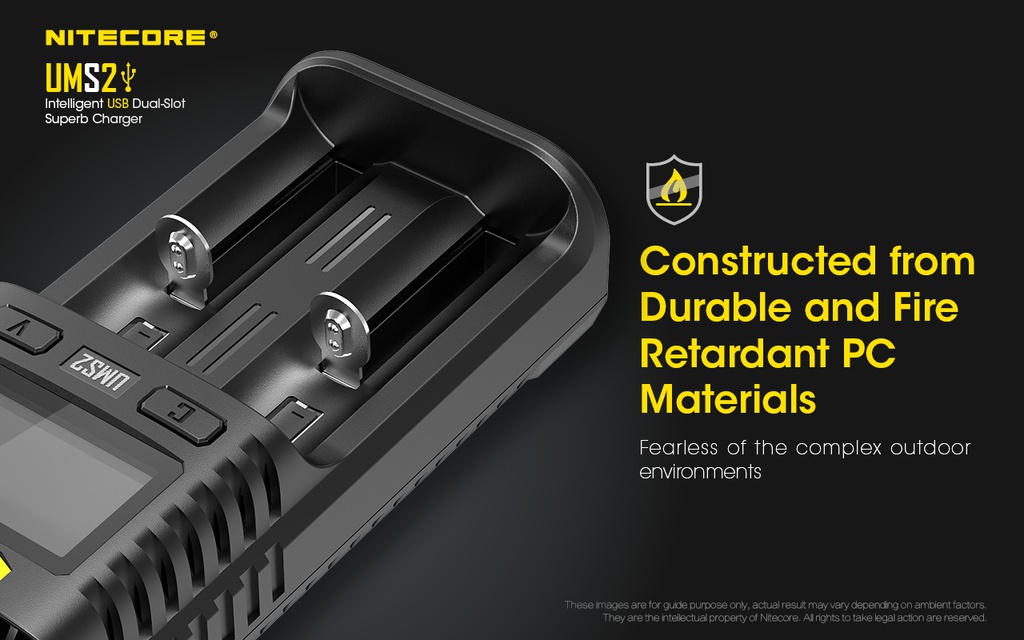 Battery Charger: Nitecore UMS2, Intelligent USB Superb Charger