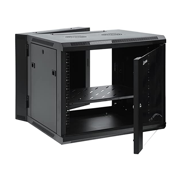 Rack: APCE Wall Mount Rack Cabinet 9U, Double Section, Glass door