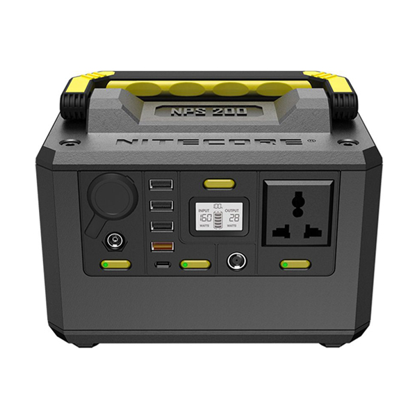 Solar Generator: Nitecore Power Station NPS Series, DC Input, Output: 220VAC, 12VDC, USB, USB-C, USB-QC