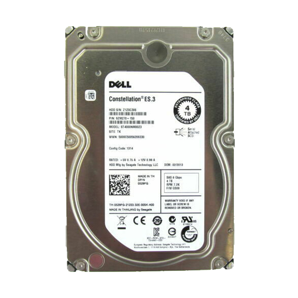 HDD: Dell 4TB, 3.5", SAS, 7.2Krpm