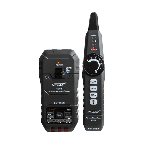 Tester: Noyafa NF-825TMR, Non contact voltage detector, Circuit Tracer, Breaker Finder, GFCI Outlet Tester, Network Cable Finder