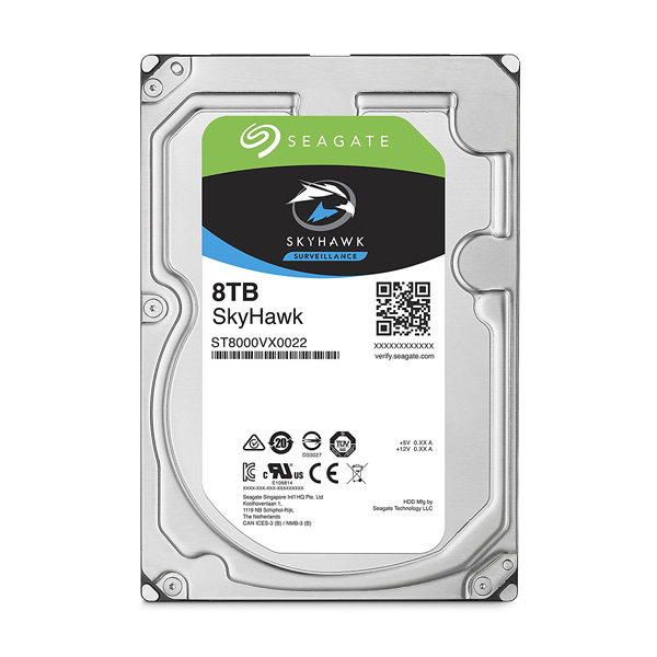 HDD: Seagate Skyhawk, 8TB, SATA3, for NVR